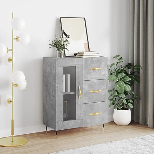 MNISDFL Sideboard Betongrau flurschrank gartenschrank for Innenraum Wohnzimmer 69,5x34x90 cm Holzwerkstoff MNISDFL Sideboard Betongrau flurschrank gartenschrank for Innenraum Wohnzimmer 69,5x34x90 cm Holzwerkstoff von MNISDFL