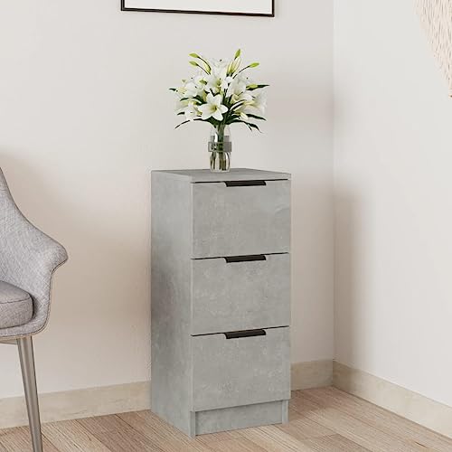 MNISDFL Sideboard Betongrau flurschrank kommoden for Büro Wohnzimmer 30x30x70 cm Holzwerkstoff von MNISDFL