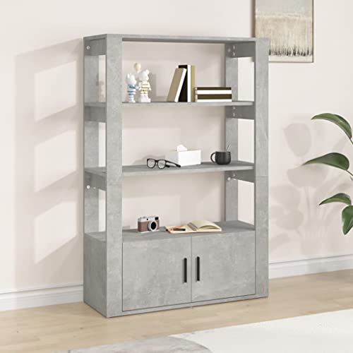 MNISDFL Sideboard Betongrau kleiderschrank flurschrank for Wohnzimmer Innenraum 80x30x119,5 cm Holzwerkstoff MNISDFL Sideboard Betongrau kleiderschrank flurschrank for Wohnzimmer Innenraum 80x30x119,5 cm Holzwerkstoff von MNISDFL
