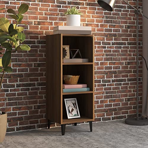 MNISDFL Sideboard Braun Eichen-Optik flurschrank sideboards for Büro Schlafzimmer 34,5x32,5x90 cm Holzwerkstoff von MNISDFL