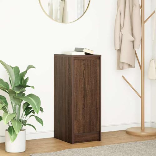 MNISDFL Sideboard Braun Eichen-Optik sideboards kommoden for Schlafzimmer Büro 29,5x34x76 cm Holzwerkstoff von MNISDFL