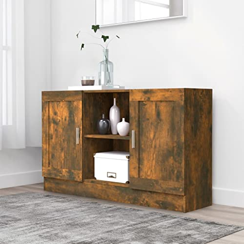 MNISDFL Sideboard Räuchereiche Schrank kommoden for Wohnzimmer Schlafzimmer 120x30,5x70 cm Holzwerkstoff von MNISDFL
