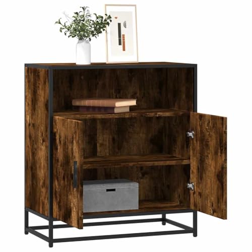MNISDFL Sideboard Räuchereiche flurschrank gartenschrank for Schlafzimmer Innenraum 68x35x76 cm Holzwerkstoff von MNISDFL