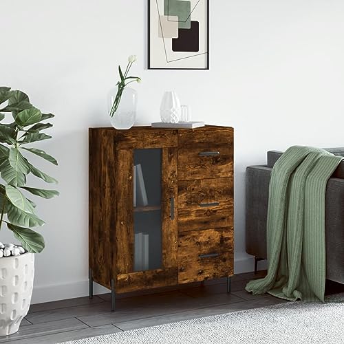 MNISDFL Sideboard Räuchereiche gartenschrank gartenschrank for Schlafzimmer Büro 69,5x34x90 cm Holzwerkstoff MNISDFL Sideboard Räuchereiche gartenschrank gartenschrank for Schlafzimmer Büro 69,5x34x90 cm Holzwerkstoff von MNISDFL
