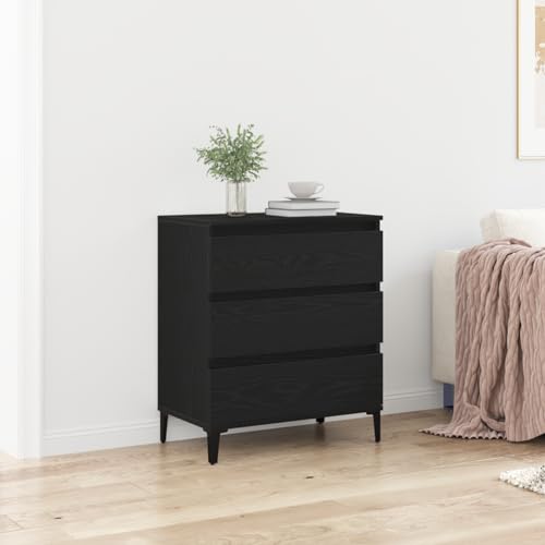 MNISDFL Sideboard Schwarz Eiche Schrank gartenschrank for Wohnzimmer Büro 60x35x70 cm Holzwerkstoff von MNISDFL