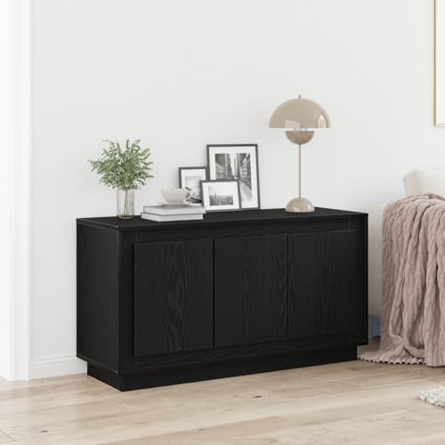 MNISDFL Sideboard Schwarz Eiche gartenschrank gartenschrank for Schlafzimmer Innenraum 102x35x55 cm Holzwerkstoff MNISDFL Sideboard Schwarz Eiche gartenschrank gartenschrank for Schlafzimmer Innenraum 102x35x55 cm Holzwerkstoff von MNISDFL