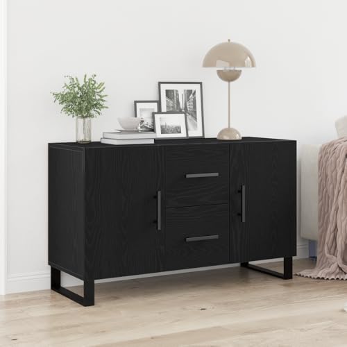 MNISDFL Sideboard Schwarz Eiche sideboards gartenschrank for Büro Schlafzimmer 100x36x60 cm Holzwerkstoff MNISDFL Sideboard Schwarz Eiche sideboards gartenschrank for Büro Schlafzimmer 100x36x60 cm Holzwerkstoff von MNISDFL