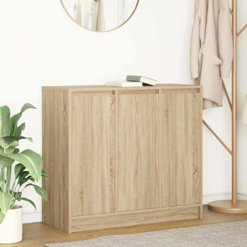 MNISDFL Sideboard Sonoma-Eiche Schrank sideboards for Büro Innenraum 85x34x76 cm Holzwerkstoff MNISDFL Sideboard Sonoma-Eiche Schrank sideboards for Büro Innenraum 85x34x76 cm Holzwerkstoff von MNISDFL