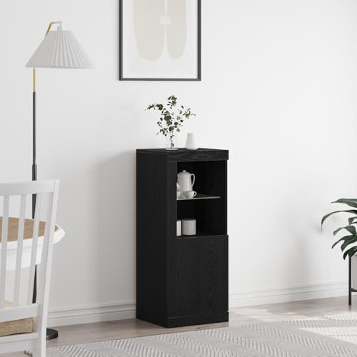 MNISDFL Sideboard mit LED-Leuchten Schwarz Eiche kommoden Schrank for Wohnzimmer Innenraum 41x37x100 cm MNISDFL Sideboard mit LED-Leuchten Schwarz Eiche kommoden Schrank for Wohnzimmer Innenraum 41x37x100 cm von MNISDFL