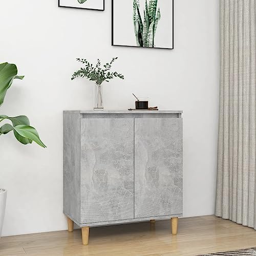 MNISDFL Sideboard mit Massivholz-Beinen Betongrau kleiderschrank gartenschrank for Wohnzimmer Schlafzimmer 60x35x70 cm MNISDFL Sideboard mit Massivholz-Beinen Betongrau kleiderschrank gartenschrank for Wohnzimmer Schlafzimmer 60x35x70 cm von MNISDFL