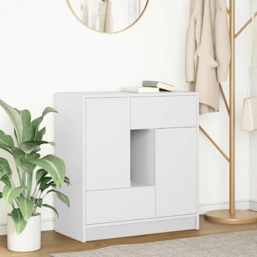 MNISDFL Sideboard mit Schubladen und Türen Weiß kommoden sideboards for Büro Schlafzimmer 70,5x34x74,5 cm MNISDFL Sideboard mit Schubladen und Türen Weiß kommoden sideboards for Büro Schlafzimmer 70,5x34x74,5 cm von MNISDFL