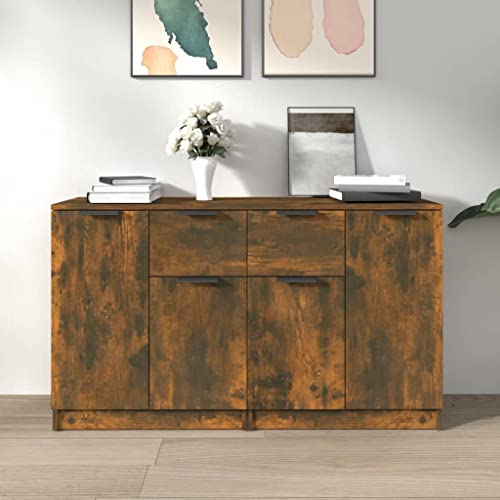 MNISDFL Sideboards 2 STK. Räuchereiche gartenschrank kommoden for Büro Schlafzimmer 60x30x70 cm Holzwerkstoff von MNISDFL