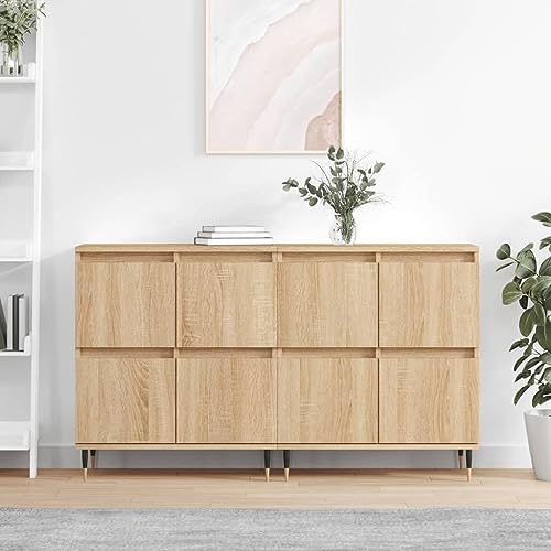 MNISDFL Sideboards 2 STK. Sonoma-Eiche Holzwerkstoff Schrank gartenschrank for Schlafzimmer Büro von MNISDFL