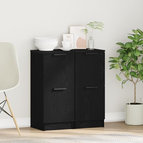 MNISDFL Sideboards 2 Stück in Schwarz-Eiche, sideboards Schrank for Wohnzimmer Innenraum 30x30x70 cm, Aus Holzwerkstoff MNISDFL Sideboards 2 Stück in Schwarz-Eiche, sideboards Schrank for Wohnzimmer Innenraum 30x30x70 cm, Aus Holzwerkstoff von MNISDFL