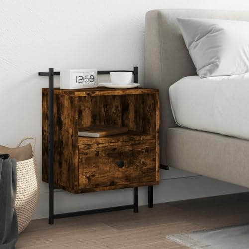 MNISDFL Wand-Nachttisch Räuchereiche badschrank schmal kommode mit schubladen for Schlafzimmer Zimmer 40x30x61 cm Holzwerkstoff von MNISDFL