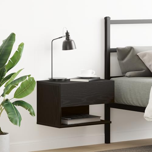 MNISDFL Wand-Nachttisch Schwarz Eiche Holzwerkstoff nachtschrank nachttische for Schlafzimmer Wohnzimmer MNISDFL Wand-Nachttisch Schwarz Eiche Holzwerkstoff nachtschrank nachttische for Schlafzimmer Wohnzimmer von MNISDFL