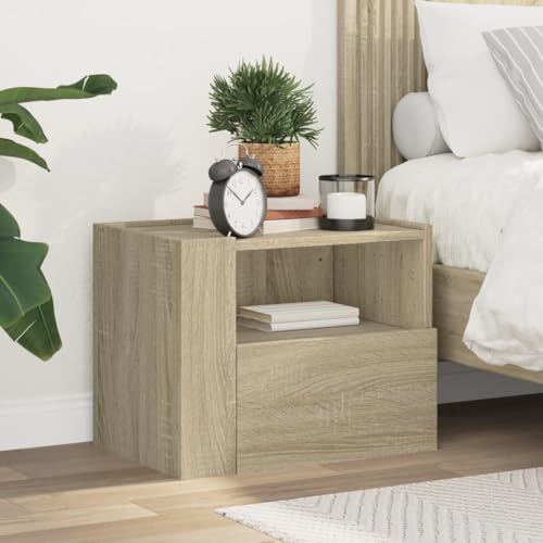 MNISDFL Wand-Nachttisch Sonoma-Eiche badschrank schmal nachtschrank for Zimmer Schlafzimmer 45x30x35 cm von MNISDFL