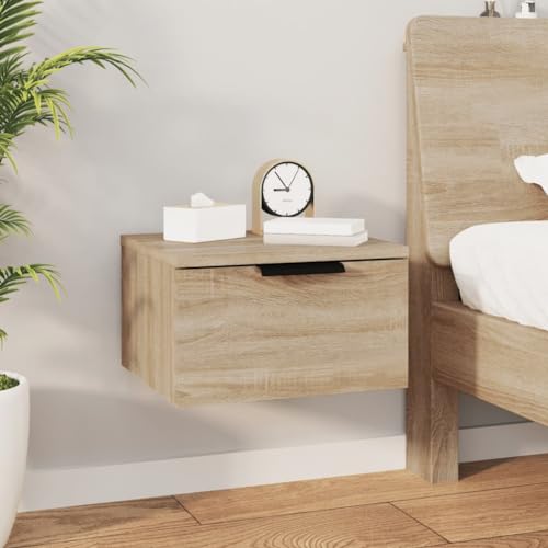 MNISDFL Wand-Nachttisch Sonoma-Eiche nachtschrank beistelltisch for Zimmer Schlafzimmer 34x30x20 cm von MNISDFL