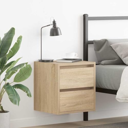 MNISDFL Wand-Nachttische 2 STK. Sonoma-Eiche Bedside Table nachtschrank for Wohnzimmer Zimmer 38x34x40 cm MNISDFL Wand-Nachttische 2 STK. Sonoma-Eiche Bedside Table nachtschrank for Wohnzimmer Zimmer 38x34x40 cm von MNISDFL