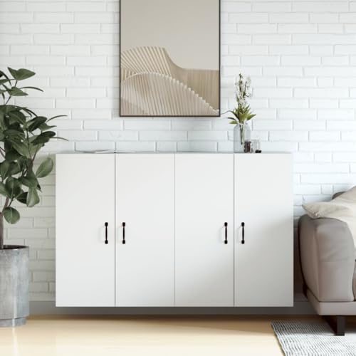 MNISDFL Wandschränke 2 STK. Weiß Holzwerkstoff sideboards gartenschrank for Büro Wohnzimmer von MNISDFL