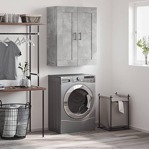 MNISDFL Wandschrank Betongrau gartenschrank sideboards for Innenraum Wohnzimmer 69,5x34x90 cm Holzwerkstoff von MNISDFL