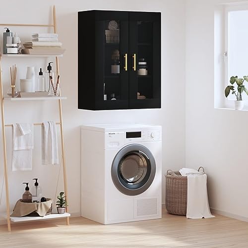 MNISDFL Wandschrank Schwarz flurschrank gartenschrank for Wohnzimmer Innenraum 69,5x34x90 cm von MNISDFL