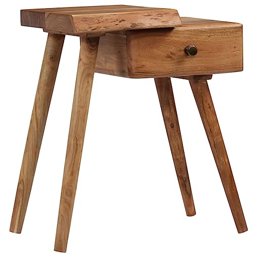 Nachttisch Massivholz Akazie nachtschrank beistelltisch for Schlafzimmer Wohnzimmer 45x32x55 cm von MNISDFL