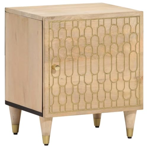Nachttisch kommode mit schubladen badschrank schmal for Zimmer Schlafzimmer 40x33x46 cm Massivholz Mango von MNISDFL