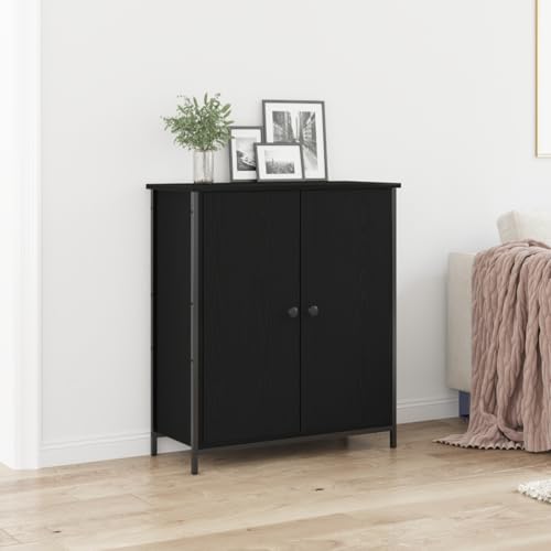 Sideboard Schwarz Eiche kleiderschrank gartenschrank for Büro Schlafzimmer 70x30x80 cm Holzwerkstoff und Stahl Sideboard Schwarz Eiche kleiderschrank gartenschrank for Büro Schlafzimmer 70x30x80 cm Holzwerkstoff und Stahl von MNISDFL