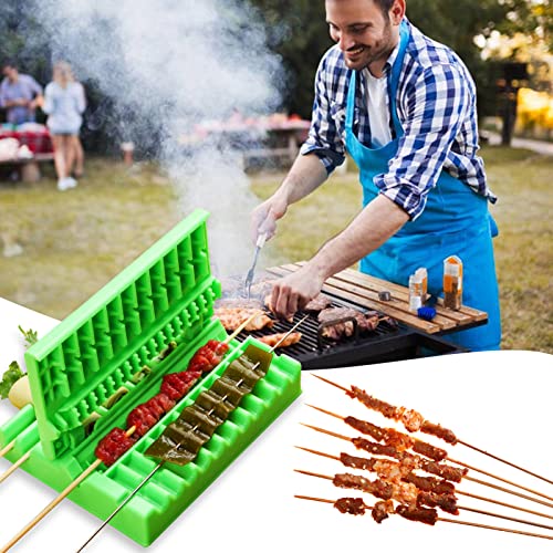 MNJR Kebab Maschine Spieß, Schnell Fleischspieße Maker Kebab Grillspieße, Wiederverwendbare Fleischspieß Maschine für Spieße Aller Art schnell Vorzubereiten Grill Utensilien Zubehör von MNJR