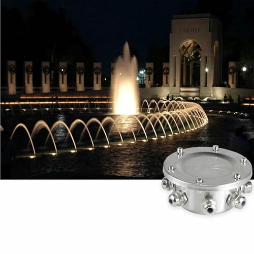 1 Bis 6 Wege Tauchverbindungsbox - Unterwasserverbindungsbox, IP68 Versiegelt 304 Edelstahl Außenanschlussbox, Swimmingpool Unterwasser Brunnen Lichtübergangskopf (1 In 1 Out) von MNJVCFDS