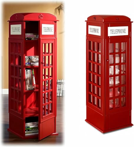 MNJVCFDS 5-Stufige Telefonkabine Bücherregal Mit Acryltür, Holzbuchregal, Bodenbuchhandel, Telefonkabinenlagerschrank Organizer Display-Buchhandel MNJVCFDS 5-Stufige Telefonkabine Bücherregal Mit Acryltür, Holzbuchregal, Bodenbuchhandel, Telefonkabinenlagerschrank Organizer Display-Buchhandel von MNJVCFDS
