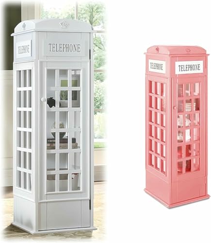 MNJVCFDS 5 -Stufige Telefonzelle Bücherregal - Holzbuchregal Mit Acryltür, Freistehender Lagerschrank Für Bücher, CDs Und Display, Vintage Phone Booth Style Regal MNJVCFDS 5 -Stufige Telefonzelle Bücherregal - Holzbuchregal Mit Acryltür, Freistehender Lagerschrank Für Bücher, CDs Und Display, Vintage Phone Booth Style Regal von MNJVCFDS