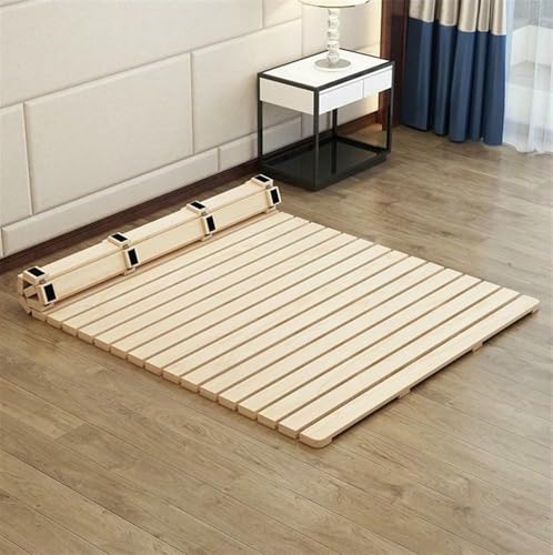 MNJVCFDS Klappbarer Roll-Typ Holz Slatted Bettrahmen, Klappbares Ranked Skeleton Hartbrett, Bodenmattratze Für Schlafzimmer, Gästezimmer Oder Schlafzimmer (74,8 * 23,6 Zoll) von MNJVCFDS