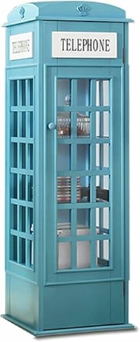 MNJVCFDS London Telefon Kabine 5-Tier Holz Bücherregal Mit Acryltür - Bodenstehender Anzeigeschrank Für Niedliche Aufbewahrung Organizer MNJVCFDS London Telefon Kabine 5-Tier Holz Bücherregal Mit Acryltür - Bodenstehender Anzeigeschrank Für Niedliche Aufbewahrung Organizer von MNJVCFDS