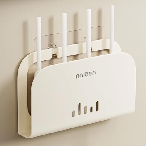 MNOIINM Router Verstecken, WLAN Box Verstecken, Kabel Verstecken Wand um den Router Ihren Kabelsalat in Stilvolleren Art und Weise zu Verstecken für Wohnzimmer Schlafzimmer Wohnung (Large) von MNOIINM