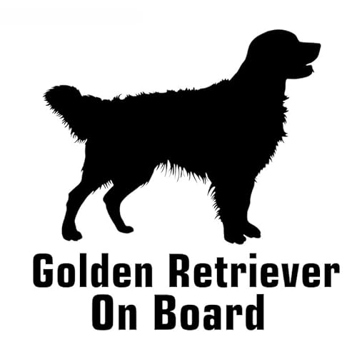 M443 Gestanzte Vinyl Aufkleber Golden Retriever an Bord Autoaufkleber Wasserdicht Auto Dekore auf Auto von MNQWMOU
