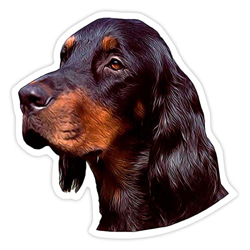 PVC 0160 Verschiedene Größen Selbstklebender Aufkleber Gordon Setter Hund Autoaufkleber Wasserdicht Auto Dekore auf (1) von MNQWMOU