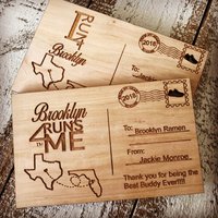 Ir4/R4Me Bff Holz Magnet Postkarte von MNSEngraving