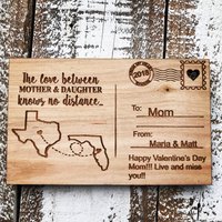 Mutter/Tochter Holz Postkarte Magnet, Mutter-Tochter-Bff-Postkarte-Magnet von MNSEngraving