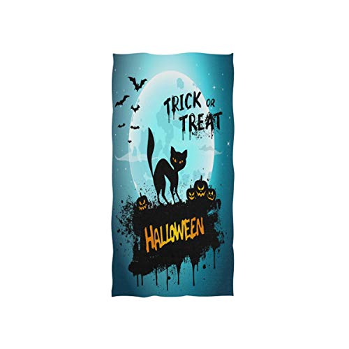 MNSRUU Halloween-Handtuch mit Fledermaus und Fledermaus-Motiv, weich, für Badezimmer, Hotel, Spa, Sport, 76 x 38 cm von Mnsruu