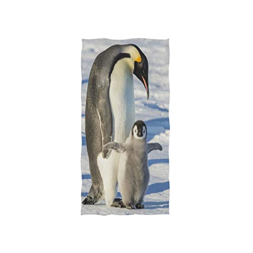 Mnsruu Pinguin Winter weiches Badetuch Hotel Spa Hand Gym Sport Handtuch 76 x 38 cm von Mnsruu