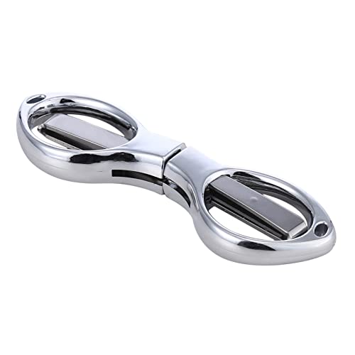 MNSYD Mini-Klappschere Edelstahlschneider mit Schlüsselringloch Glassess Shaped Schere Tragbare Reiseschere, Silber- von MNSYD