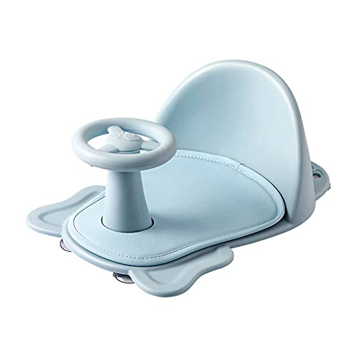 MNSYD Siège de bain Pour bébé Support Souple antidérapant Pour nourrissons Chaise de bain Pour bébé - Ventouses à dossier Souple,Blau von MNSYD