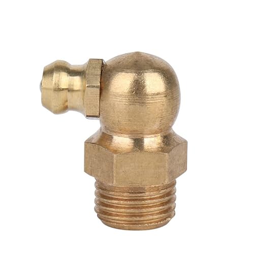 10 STÜCKE M4 M5 M6 M8 M10 M12 M14 M16 Außengewinde Messing Gerader Winkel Typ Hydrauliköl Fett Nippel Rohr Rohrverschraubung(90 Degree,M5x0.8) von MNUPL