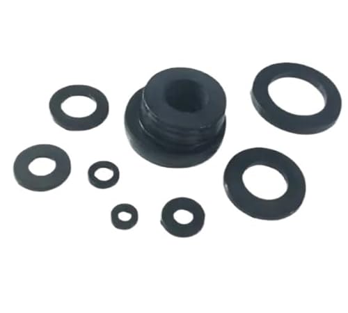 M2 M2,5 M3 M4 M5 M6 M8 M10 M12 Schwarz Weiß Kunststoff Nylon Unterlegscheibe Überzogene Flache Distanzscheibe Dichtung(Black,M4x9x1 100PCS) von MNUPL