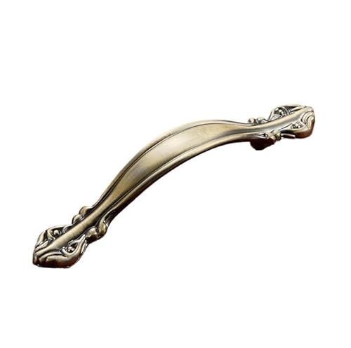 MNUPL 1 STÜCK Europäischer antiker Türgriff Schublade Zinklegierung Einfache Garderobe Möbelzubehör Antiker grüner Schrankgriff(2902-64mm) von MNUPL