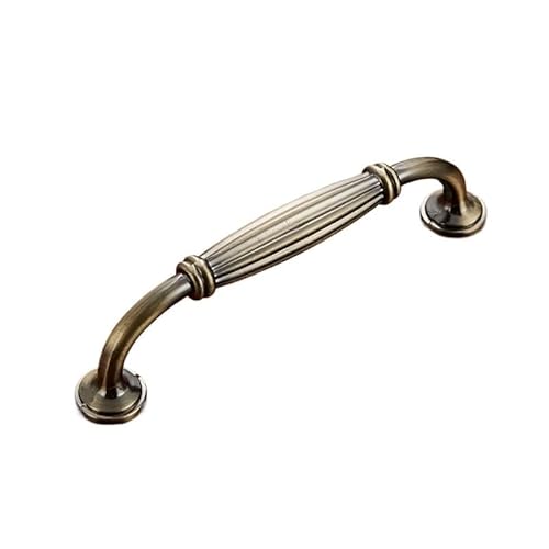 MNUPL 1 STÜCK Europäischer antiker Türgriff Schublade Zinklegierung Einfache Garderobe Möbelzubehör Antiker grüner Schrankgriff(2982-128mm) von MNUPL