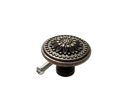 MNUPL Antiker Messing-Bronze-Einzelloch-Rundschmuck, Truhe, Schrank, Kommode, Schublade, Tür, Fenster, Griff, Zugknopf, 4 Arten(Knob B) von MNUPL