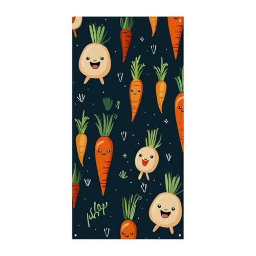 Happy Carrot Türabdeckung Banner Party Dekor Supplies Veranda Hängendes Banner Personalisierung Party Banner für Urlaub Geburtstag Garten Rasen von MNVTSKOP
